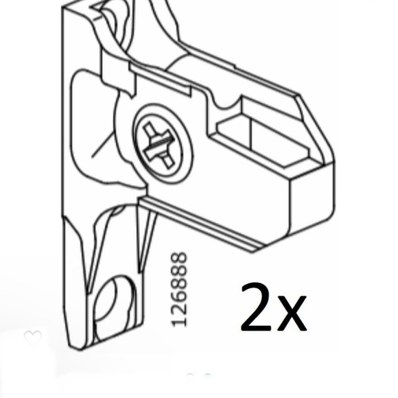 Part # 126888 (2 Pack) Replacement for IKEA Furniture Parts Hardware Fittings - Picture 2 of 2